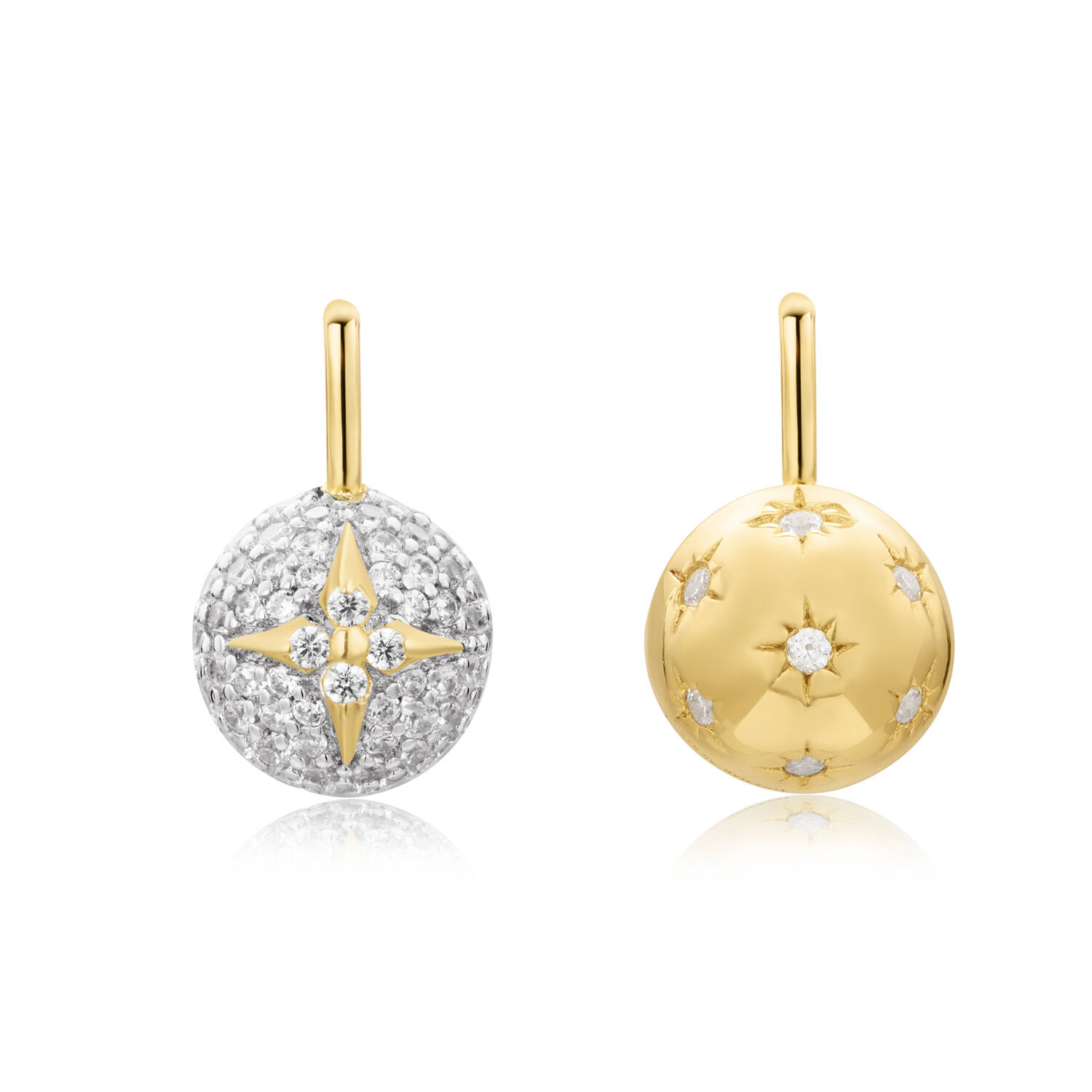  Pop Charms - Hangers - Zilver / 14kt GP - Zirkonia - 1cm